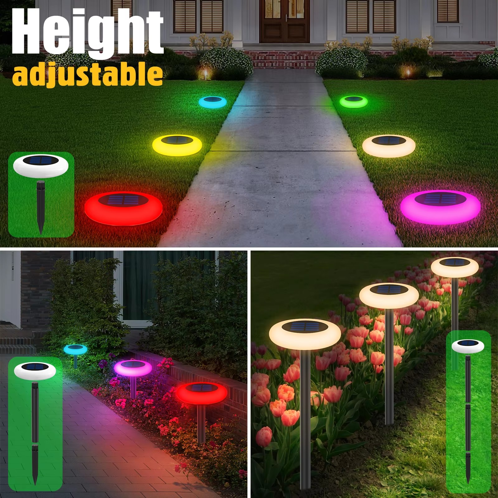 Solar UFO‑Shape Garden Lawn Light (Remote‑Controlled RGBW) - Image 7